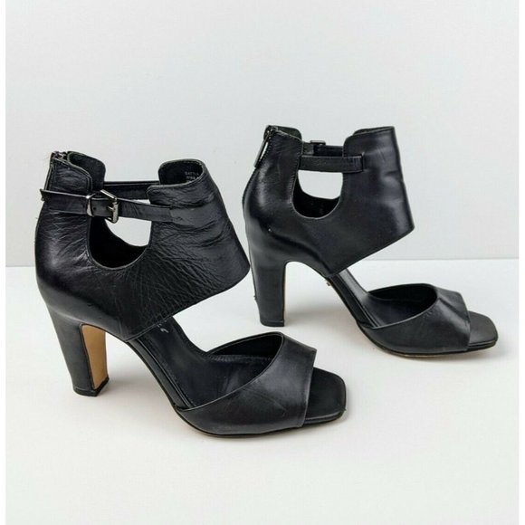 Kenneth Cole Shoes - Kenneth Cole Women's sz 6 Heels Genuine Leather Square Toe Black Battlefield